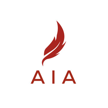  AIA creative minimalist letter logo.