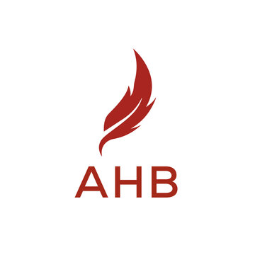  AHB creative minimalist letter logo.