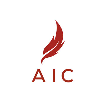  AIC creative minimalist letter logo.
