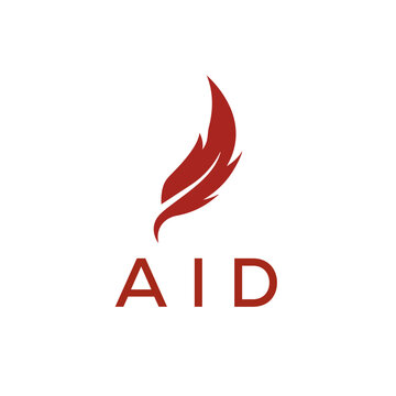 AID creative minimalist letter logo.