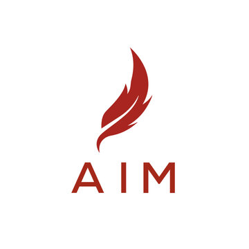  AIM creative minimalist letter logo.