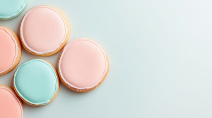 Poster - creative depiction of easter-themed cookies arranged in circular pattern colorful icing details standing out against