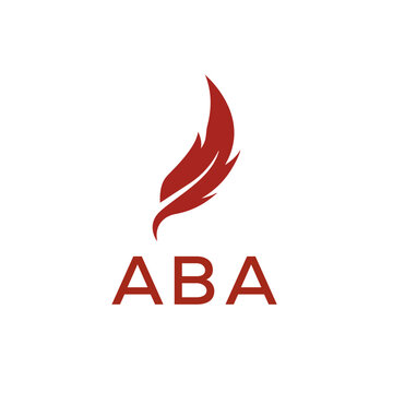  ABA creative minimalist letter logo.