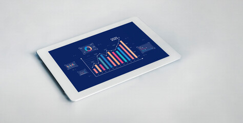 Poster - business data dashboard provide business intelligence analytic for marketing strategy planning brisk