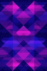 Aufkleber - Geometric arrangement with dark blue and purple gradients, and scattered white dots