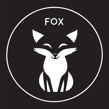 fox coloring page design