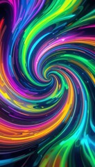Poster - Vibrant Swirl of Colorful Abstract Patterns in Motion