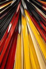 Aufkleber - Vibrant array of metallic strips radiating from a central point, artistic design