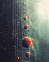 Poster - Alignment of Celestial Spheres Showcases Cosmic Harmony in a Tranquil Universe