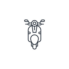 Poster - Motorcycle icon symbol vector sign isolated on white background illustration for graphic and web design