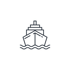 Poster - Boat icon symbol vector sign isolated on white background illustration for graphic and web design