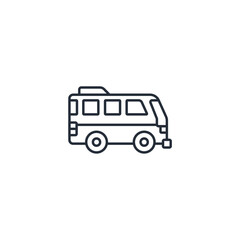 Leinwandbilder - Bus icon symbol vector sign isolated on white background illustration for graphic and web design