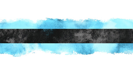 Wall Mural - light blue and black watercolor aquarelle abstract stripe stain isolated on white or transparent bac