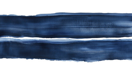 Wall Mural - blue watercolor aquarelle abstract stripe stain isolated on white or transparent background