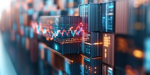 Poster - economic impact of tariffs on international trade data visualization business environment abstract c