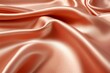 © Ace64 Studio - Light pale coral rose silk satin. Smooth fabric. Peach pink color. Elegant luxury background. Shimmering shiny glow. Soft folds. Drapery.