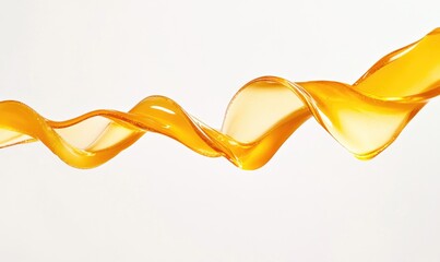 Fototapete - A long yellow ribbon with a swirl pattern