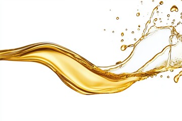 Poster - Golden Liquid Flowing Dynamic Splash Abstract Design Background Elegant Fluid Wave Motion Luxury Texture High Resolution Image Professional           