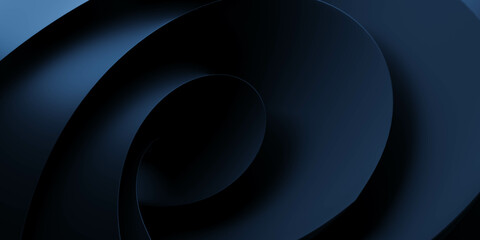 Poster - Abstract Dark Blue Spiral Design