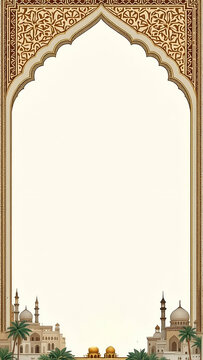 Ramadan frame background copy space area