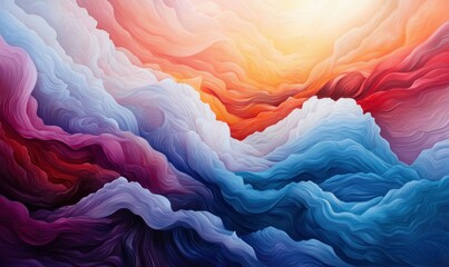 Poster - A stunning blend of colors creates an abstract wave background, perfect for adding depth to any design.