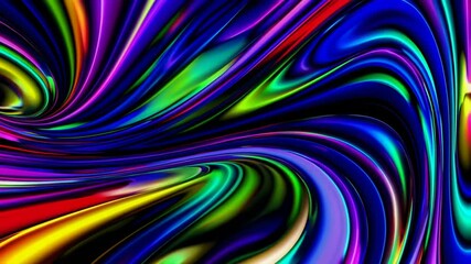 Poster - Colorful abstract swirling patterns in vivid bright hues, artistic design concept