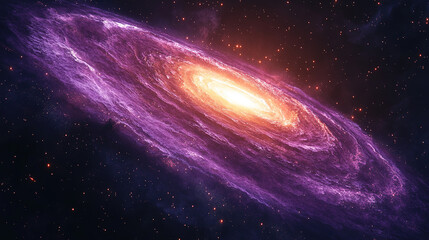 Wall Mural - exploring the cosmic dance of a spiral galaxy outer space digital art cosmic environment wide view c