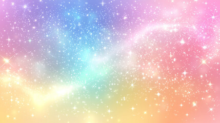 Poster - Magical celestial event dreamy landscape abstract background soft pastel colors ethereal viewpoint enchantment