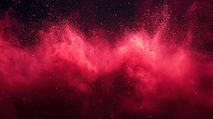 Poster - Dynamic red smoke explosion abstract background high-resolution image dark environment close-up view creative concept