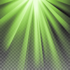 Wall Mural - glowing light burst, optical green light effect. png vector lens glare leakage glare reflection effe