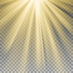 Wall Mural - glowing light burst, optical yellow-orange light effect. png vector lens glare leakage glare reflect