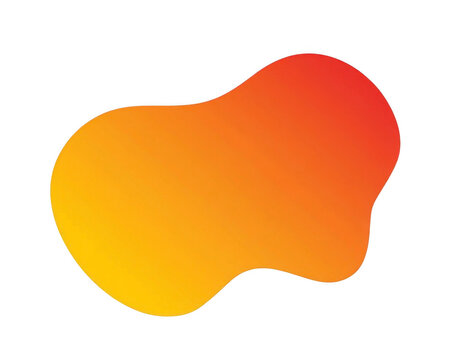 Vector flat color illustration of a simple abstract shape with smooth edges