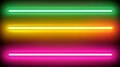 © Diki prayoga - Three Illuminated Neon Light Strips On Gradated Black Backgrounds