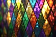 © Alla - A close-up view of a beautiful stained glass window, ideal for use in interior design or architectural projects