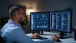 © Chirawan - Marketing for law firms and technology consultants. Focused Programmer Working Late at Night on Computer Screens