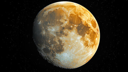 Wall Mural - beautiful moon shining brightly in the night sky creating a peaceful and serene view