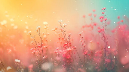 Wall Mural - color gradient background with luminous bokeh creating a peaceful and dreamy visual experience