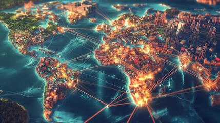 Poster - building a global distribution network worldwide gigapixel copy digital environment business perspec