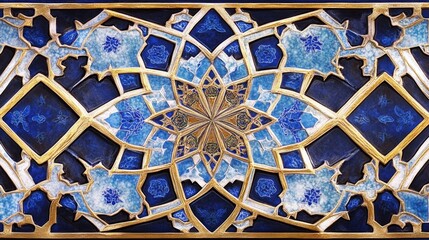 Poster - Creating harmonious islamic geometric patterns art studio digital art indoor frontal view aesthetic design