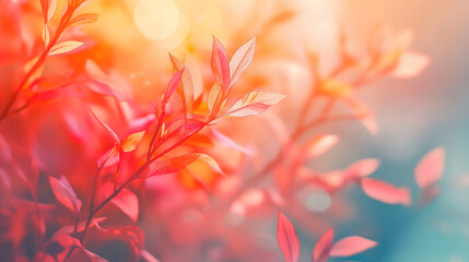 Wall Mural - Soft ethereal abstract background with colorful bokeh lights, perfect for visual design projects