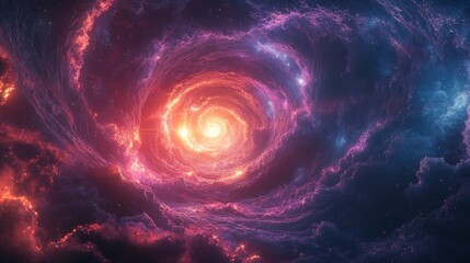 Wall Mural - cosmic vortex through swirling nebula clouds