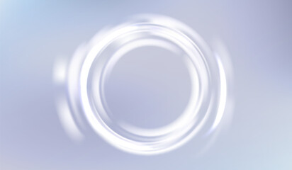 Poster - White Background with Circular Glow Effect. Abstract Round Flare Halo. Vector Shine Ring