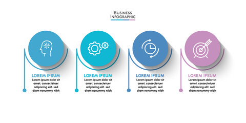 Wall Mural - business data visualization. timeline infographic icons designed for abstract background template mi