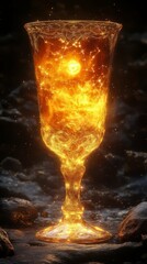 Wall Mural - Golden Enchanting Cup of Light