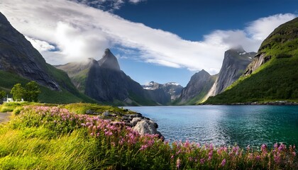 landscape of the best natural scenery in norway.
