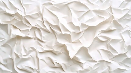 Poster - Crumpled White Paper Texture for Background or Poster Design