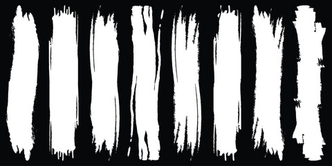 Poster - Set of chalk brush lines. Hand drawn grunge lines on chalkboard background. Chalk grainy texture. Art brushes inside. Vector illustration.