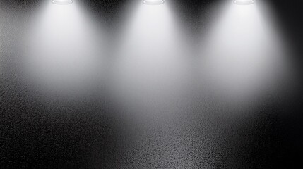 Fototapete - High-contrast abstract gradient background with spotlight effect from upper left corner on dark surface. Dramatic black and light gray tones with deep shadows and bright highlights, creating a moody a
