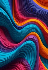Wall Mural - Close-up of a coloured abstract background with wavy lines