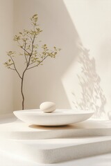Poster - Minimalist Still Life with Soft Light and Nature